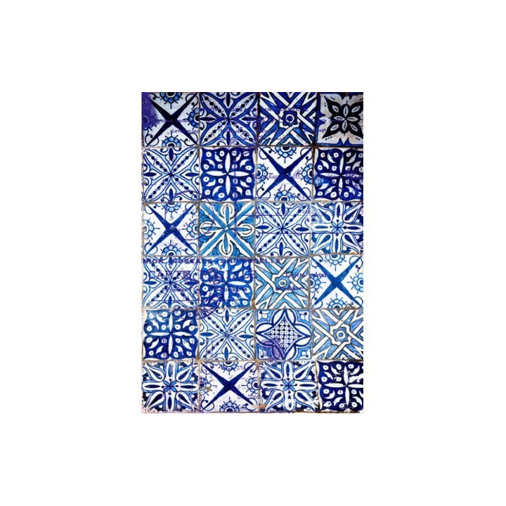 Papel de Arroz Azulejos Azules